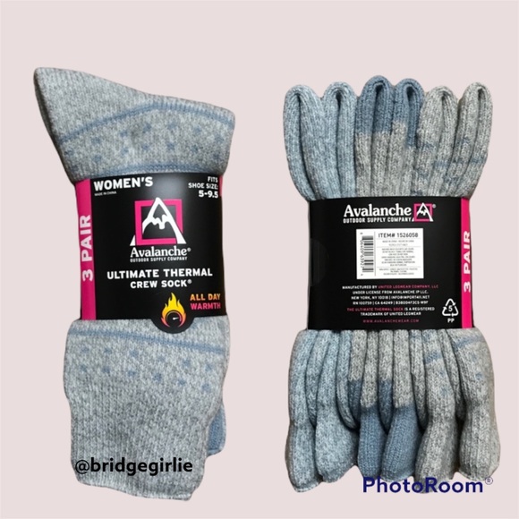 Avalanche Accessories Avalanche Ladies Ultimate Thermal Sock 3 Pair